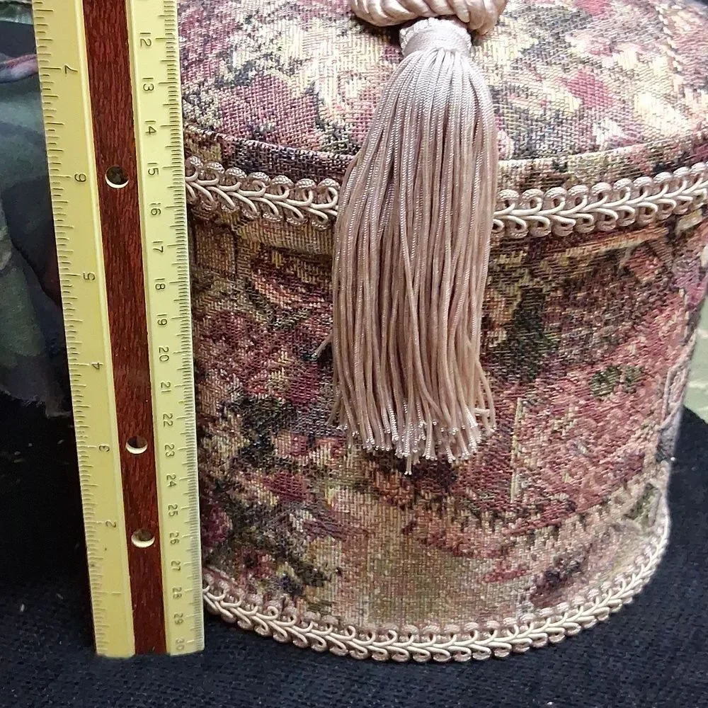 Vintage Tapestry Box, 2‎ Heavenly Heart Plates, & Rose Arrangement